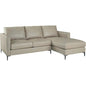 Taylor Leather In Mccann Mushroom Sectional - LOOMLAN - Olivia + Quinn - Sectionals