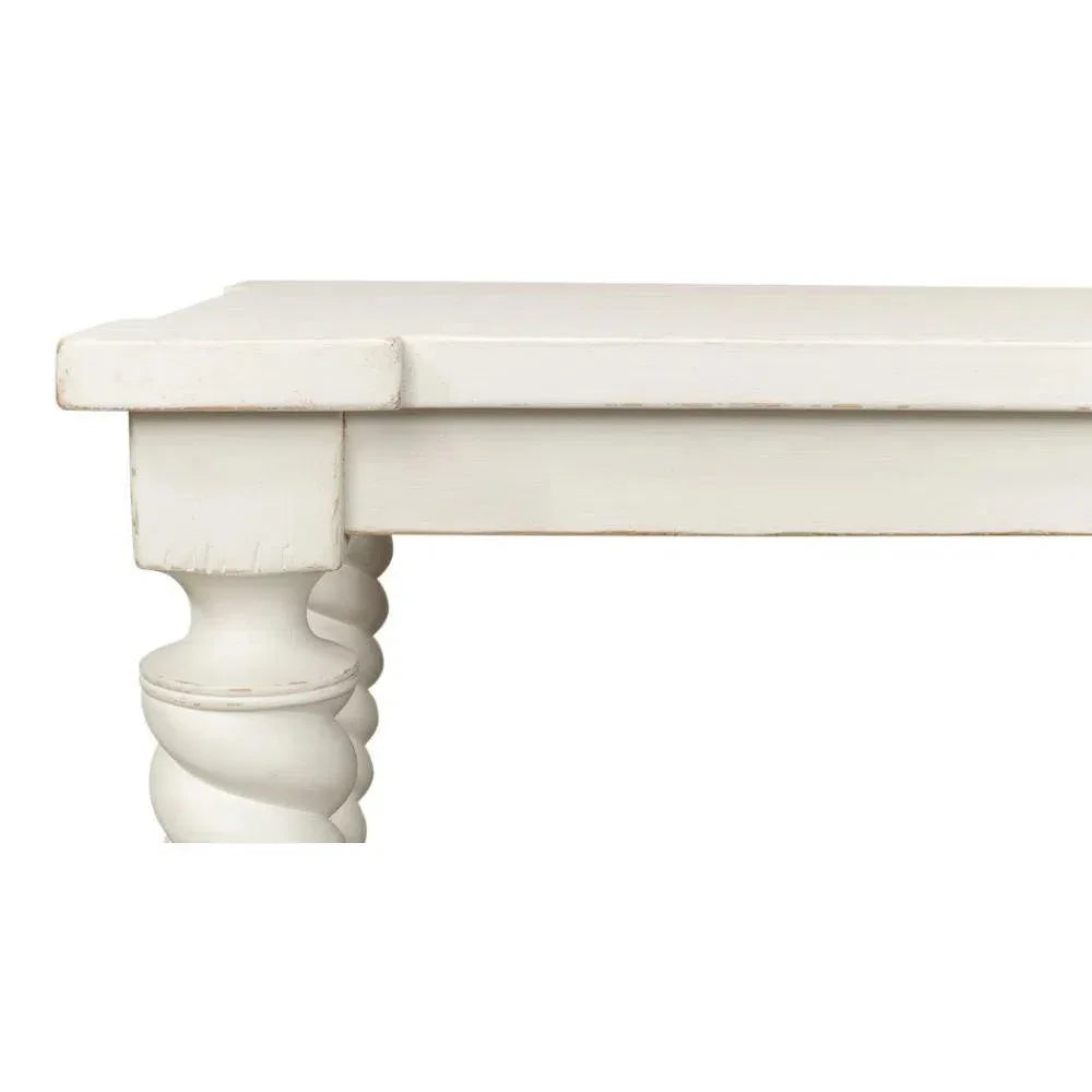 Teagan Dining Table Antique White-Dining Tables-Sarreid-LOOMLAN