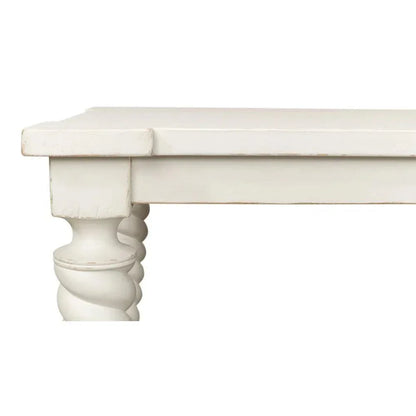 Teagan Dining Table Antique White-Dining Tables-Sarreid-LOOMLAN