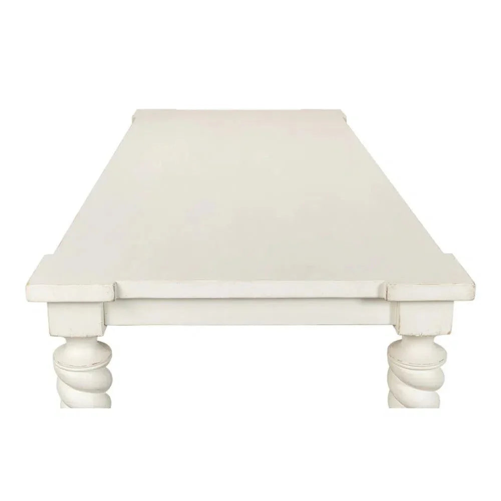 Teagan Dining Table Antique White-Dining Tables-Sarreid-LOOMLAN