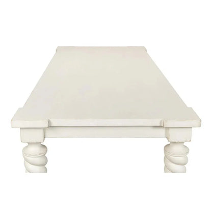Teagan Dining Table Antique White-Dining Tables-Sarreid-LOOMLAN