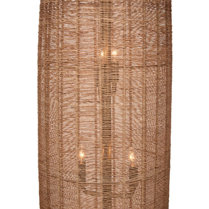 Teague Handwoven Raffia Rope Floor Lamp-Floor Lamps-Wildwood-LOOMLAN