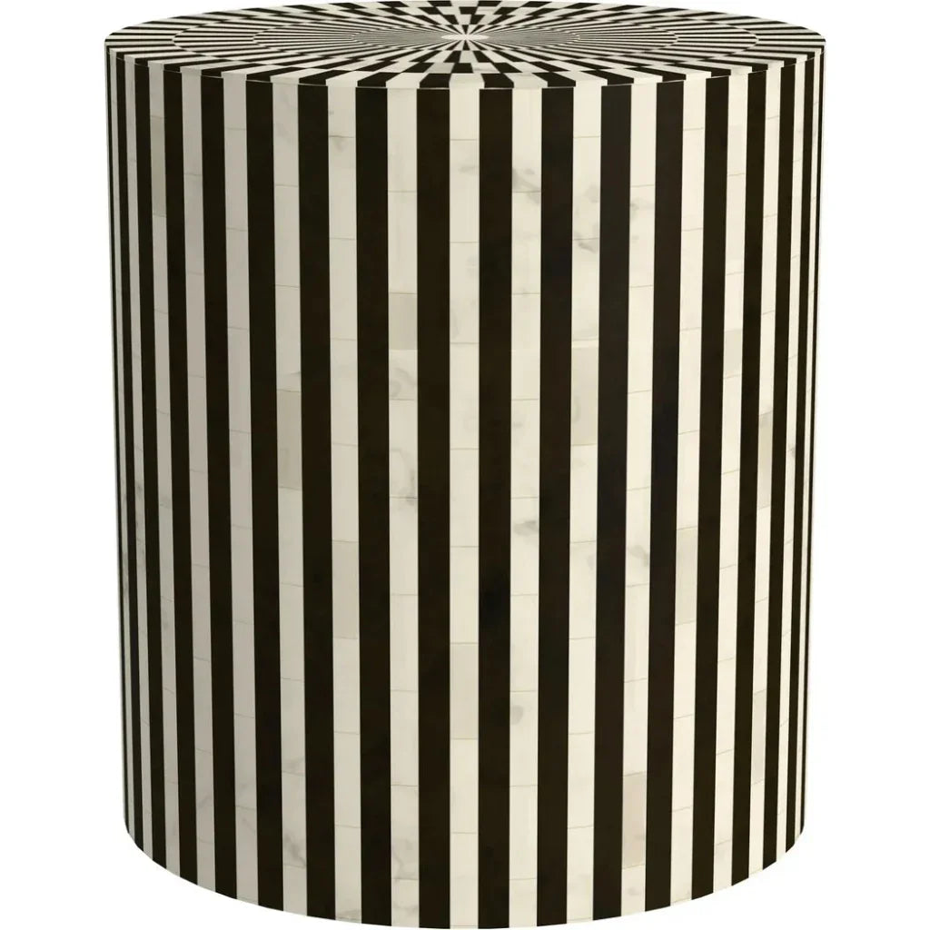 Teague MDF and Resin Black Accent Table - LOOMLAN - Bassett Mirror - Side Tables