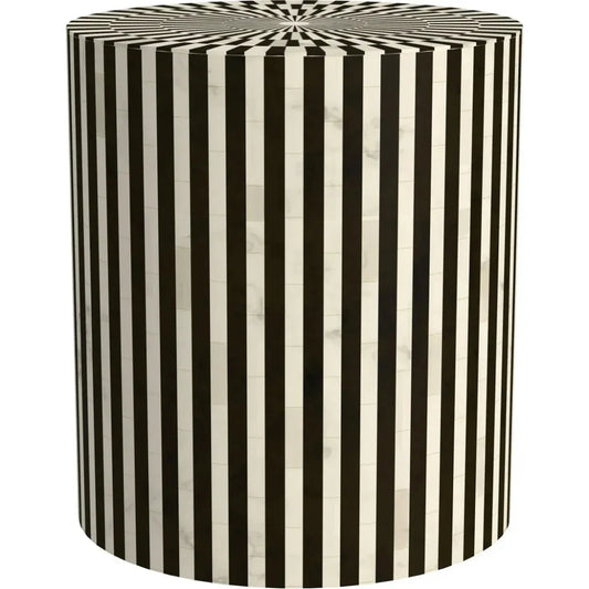 Teague MDF and Resin Black Accent Table - LOOMLAN - Bassett Mirror - Side Tables