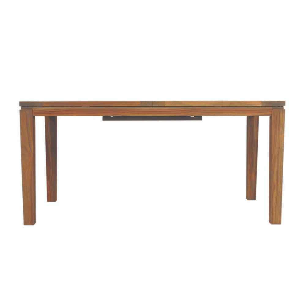 Teak Butterfly Leaf Umbrella Outdoor Dining Table-Outdoor Dining Tables-Lloyd Flanders-LOOMLAN