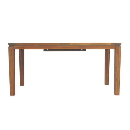 Teak Butterfly Leaf Umbrella Outdoor Dining Table-Outdoor Dining Tables-Lloyd Flanders-LOOMLAN