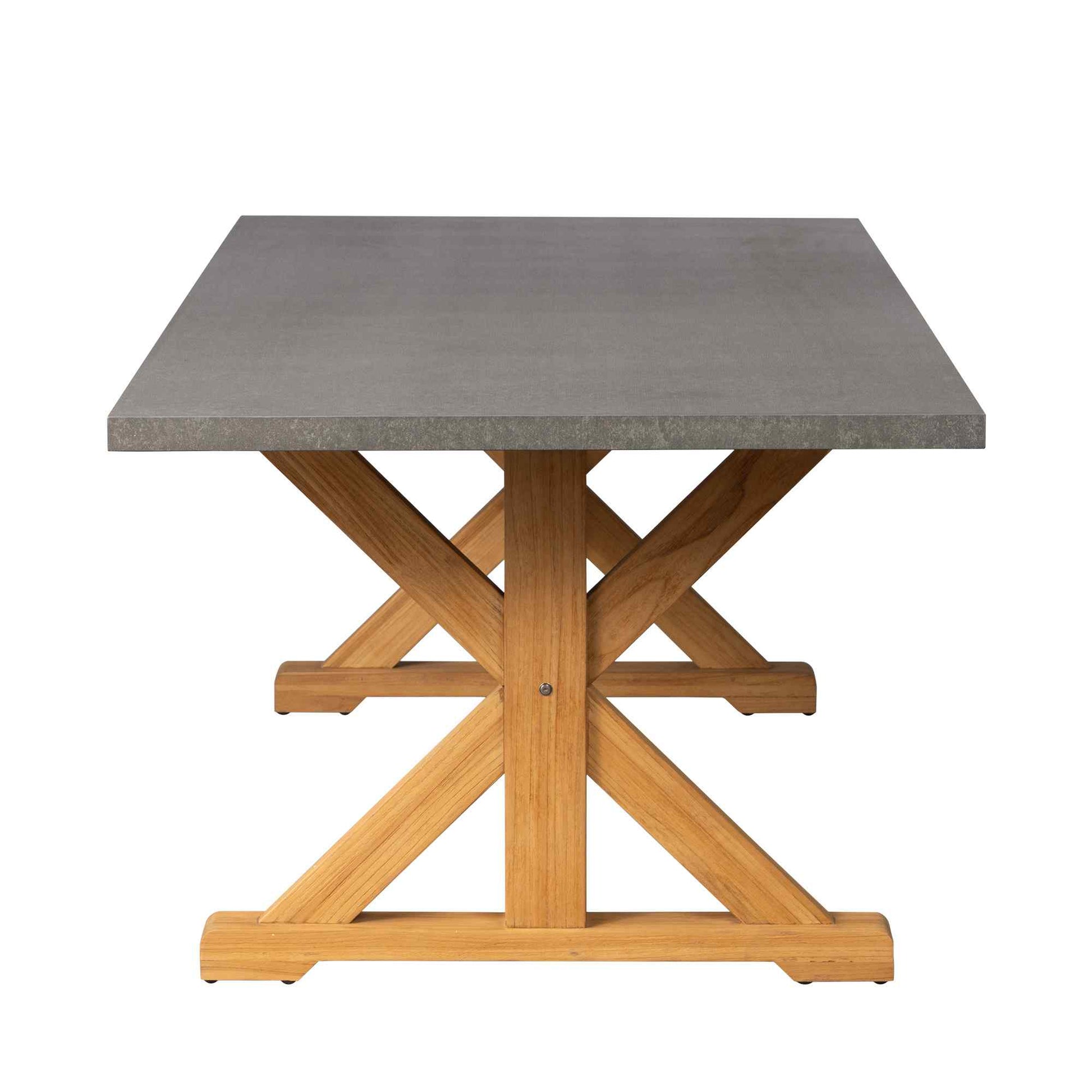 Teak Ceramic Top Outdoor Dining Table-Outdoor Dining Tables-Lloyd Flanders-LOOMLAN