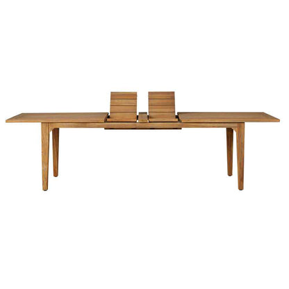 Teak Double Butterfly Leaf Outdoor Dining Table-Outdoor Dining Tables-Lloyd Flanders-LOOMLAN