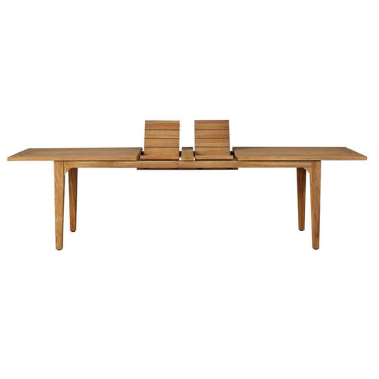 Teak Double Butterfly Leaf Outdoor Dining Table-Outdoor Dining Tables-Lloyd Flanders-LOOMLAN