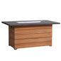 Teak Outdoor Fire Table with Faux Concrete Top-Outdoor Fire Tables-Lloyd Flanders-LOOMLAN