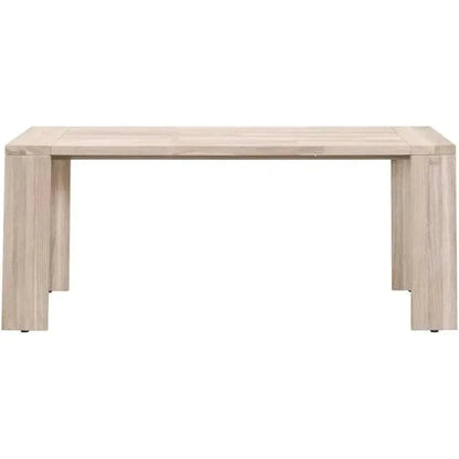 Teak Rectangle Dining Table Umbrella Hole Big Sur-Outdoor Dining Tables-Essentials For Living-LOOMLAN