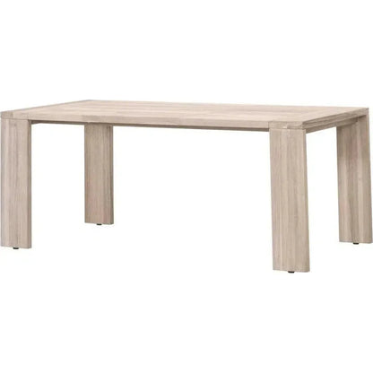 Teak Rectangle Dining Table Umbrella Hole Big Sur-Outdoor Dining Tables-Essentials For Living-LOOMLAN