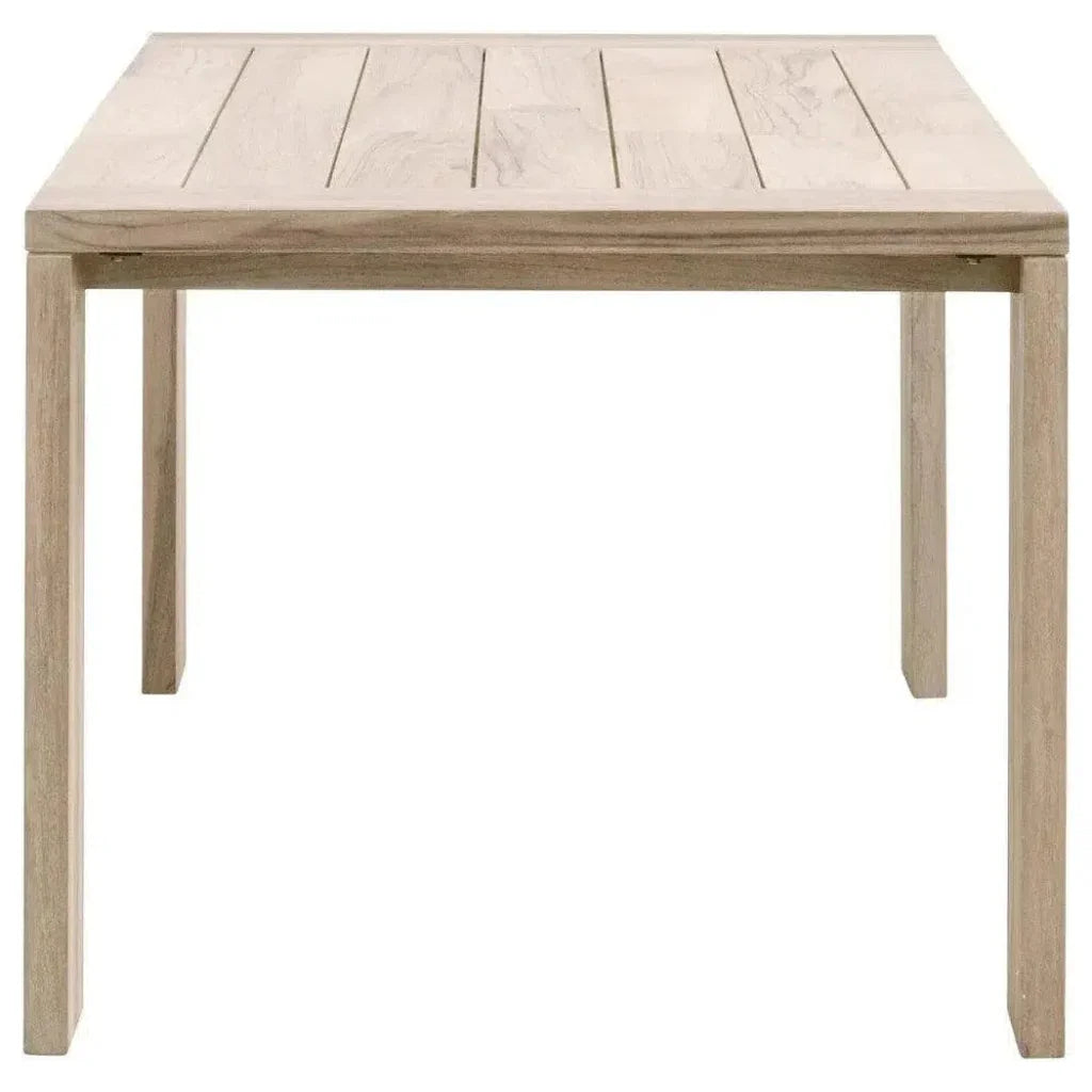 Teak Rectangle Dining Table Umbrella Hole Big Sur-Outdoor Dining Tables-Essentials For Living-LOOMLAN