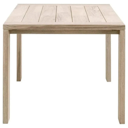 Teak Rectangle Dining Table Umbrella Hole Big Sur-Outdoor Dining Tables-Essentials For Living-LOOMLAN