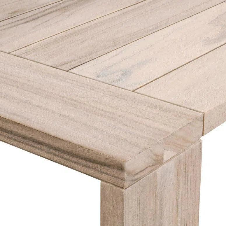 Teak Rectangle Dining Table Umbrella Hole Big Sur-Outdoor Dining Tables-Essentials For Living-LOOMLAN