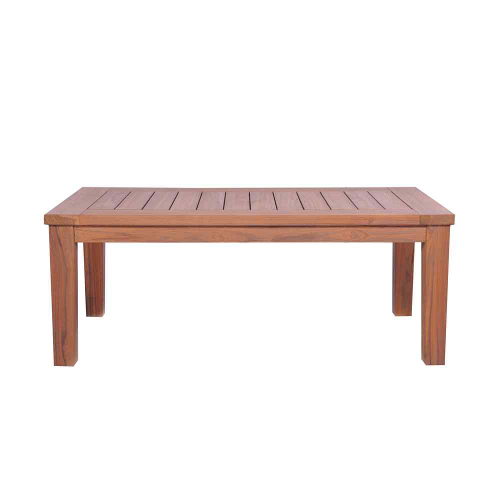 Teak Rectangular Tapered Leg Outdoor Cocktail Table-Outdoor Coffee Tables-Lloyd Flanders-LOOMLAN