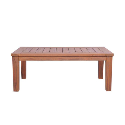 Teak Rectangular Tapered Leg Outdoor Cocktail Table-Outdoor Coffee Tables-Lloyd Flanders-LOOMLAN