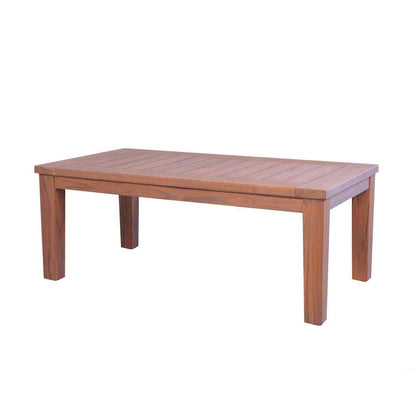 Teak Rectangular Tapered Leg Outdoor Cocktail Table-Outdoor Coffee Tables-Lloyd Flanders-LOOMLAN