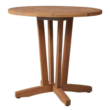 Teak Round Outdoor Bistro Table-Outdoor Dining Tables-Lloyd Flanders-LOOMLAN