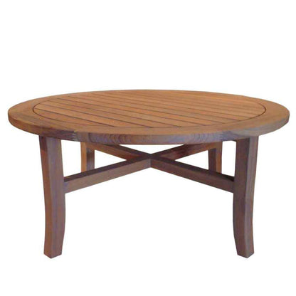 Teak Round Tapered Leg Outdoor Cocktail Table-Outdoor Coffee Tables-Lloyd Flanders-LOOMLAN