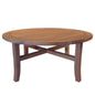 Teak Round Tapered Leg Outdoor Cocktail Table-Outdoor Coffee Tables-Lloyd Flanders-LOOMLAN