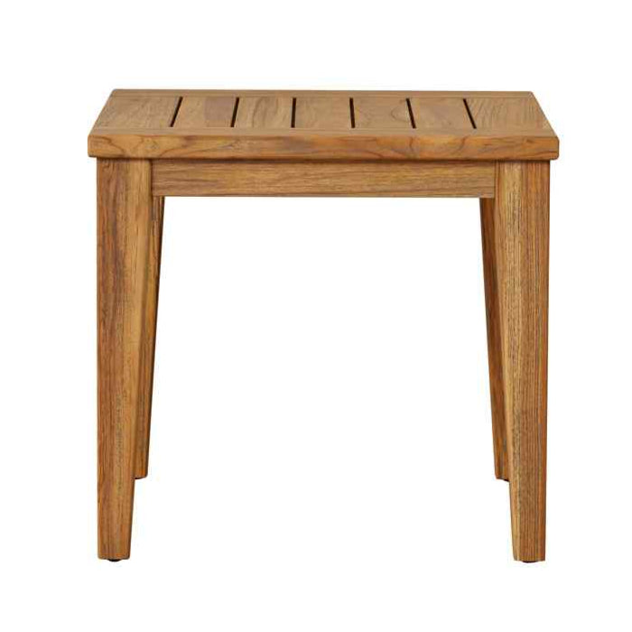 Teak Square Tapered Leg Outdoor End Table