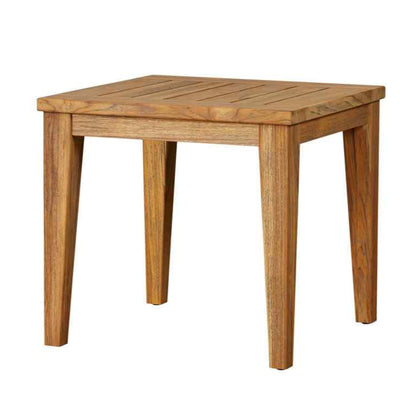 Teak Square Tapered Leg Outdoor End Table
