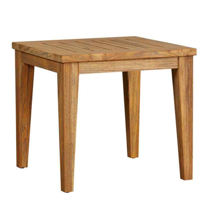 Teak Square Tapered Leg Outdoor End Table