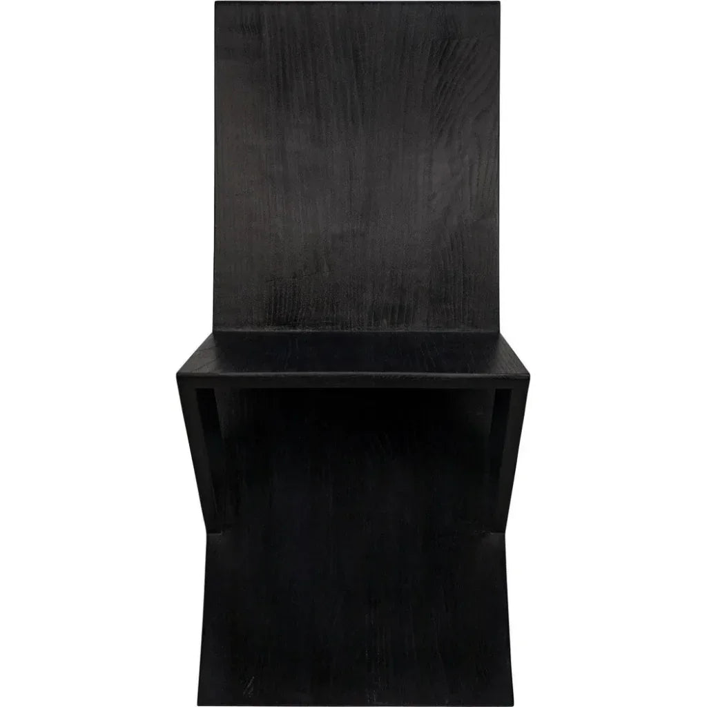Tech Wood Black Armless Chair - LOOMLAN - Noir - Accent Chairs