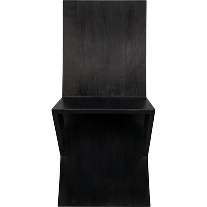 Tech Wood Black Armless Chair - LOOMLAN - Noir - Accent Chairs