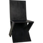 Tech Wood Black Armless Chair - LOOMLAN - Noir - Accent Chairs