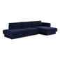Tecoma Fabric Sofa Chaise-Modular Sofas-SUNPAN-Danny Navy-Right Facing-LOOMLAN