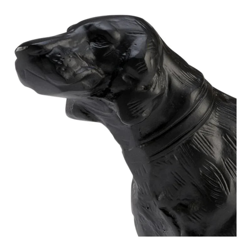 Teddy Matte Black Dog Patio Sculpture - LOOMLAN - Wildwood - Statues & Sculptures