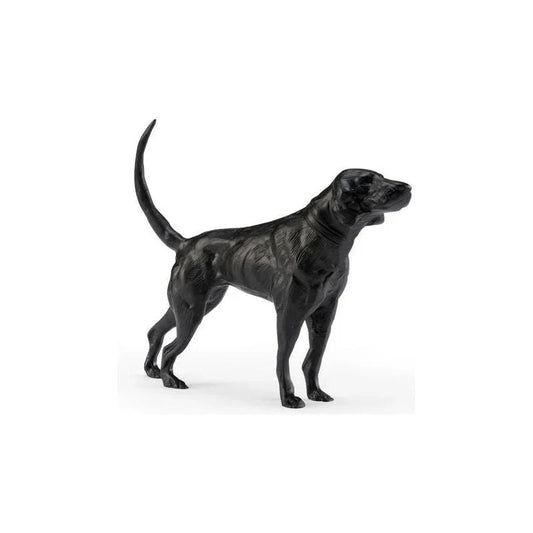 Teddy Matte Black Dog Patio Sculpture - LOOMLAN - Wildwood - Statues & Sculptures