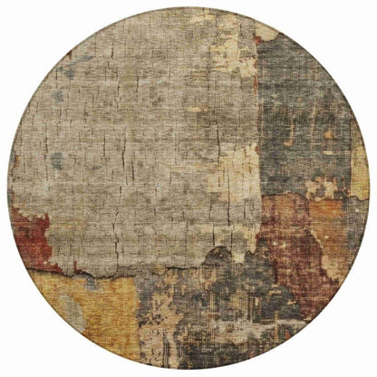 Tektar Brown Washable Indoor - Outdoor Rug - LOOMLAN - LOOMLAN Rugs - Outdoor Rugs