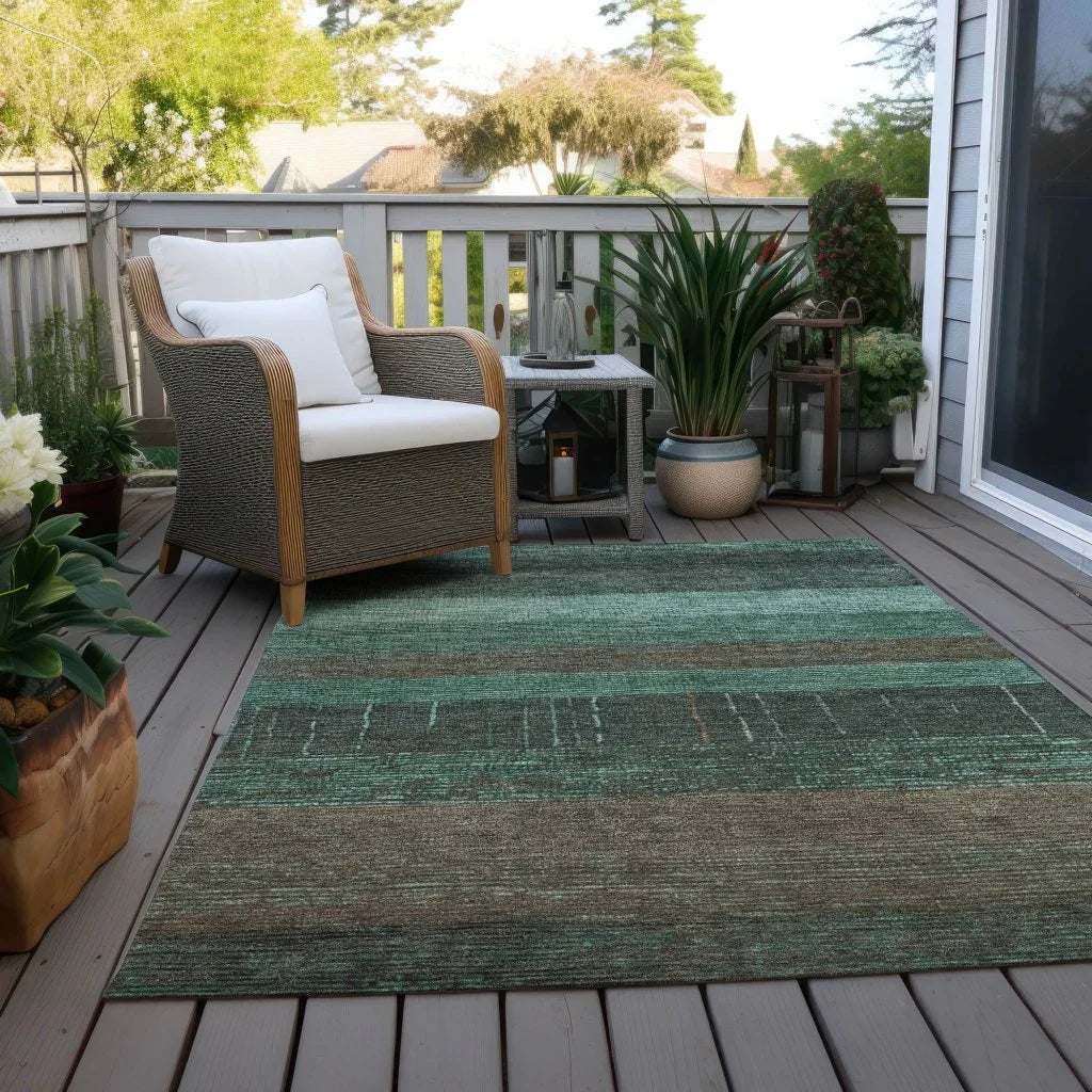 Tembira Teal Washable Indoor - Outdoor Rug - LOOMLAN - LOOMLAN Rugs - Outdoor Rugs