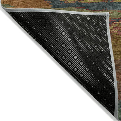 Temira Orange Washable Indoor - Outdoor Rug - LOOMLAN - LOOMLAN Rugs - Outdoor Rugs