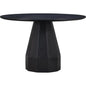 Templo Concrete & Black Outdoor Round Dining Table-Outdoor Dining Tables-Moe's Home-LOOMLAN