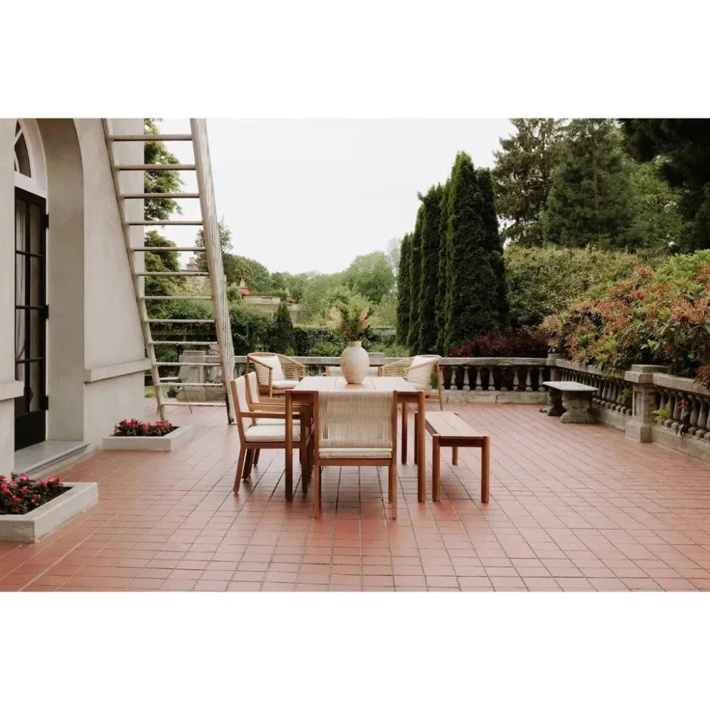 Tempo Outdoor Teak Wood Dining Bench - LOOMLAN - Moe's Home - Dining Benches