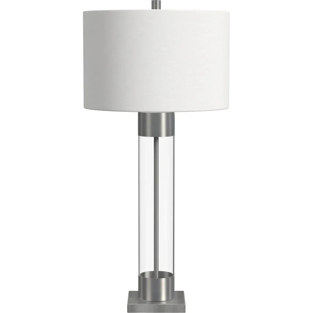 Tennison Wood Silver Table Lamp - LOOMLAN - Bassett Mirror - Table Lamps
