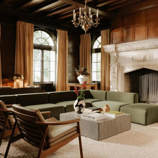 Terning Art Deco Bone Veneer Resin Square Coffee Table - LOOMLAN - Moe's Home - Coffee Tables