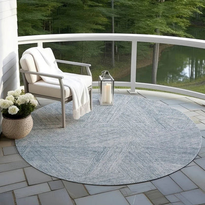 Terra Blue Washable Indoor-Outdoor Rug-Outdoor Rugs-LOOMLAN Rugs-LOOMLAN