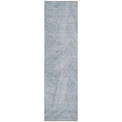 Terra Blue Washable Indoor-Outdoor Rug-Outdoor Rugs-LOOMLAN Rugs-2'3" x 7'6"-LOOMLAN