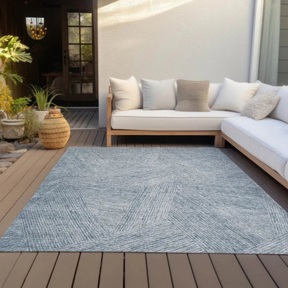 Terra Blue Washable Indoor-Outdoor Rug-Outdoor Rugs-LOOMLAN Rugs-LOOMLAN