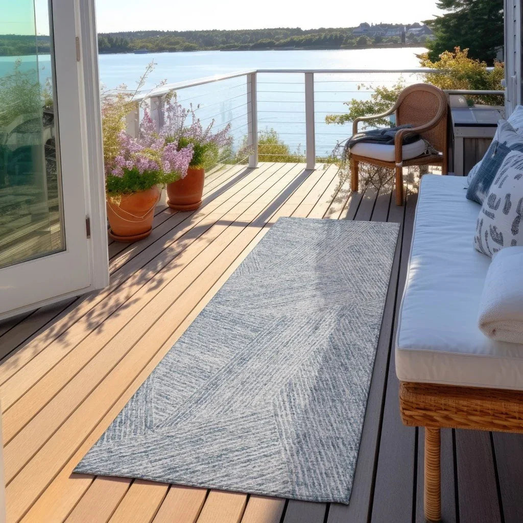 Terra Blue Washable Indoor-Outdoor Rug-Outdoor Rugs-LOOMLAN Rugs-LOOMLAN