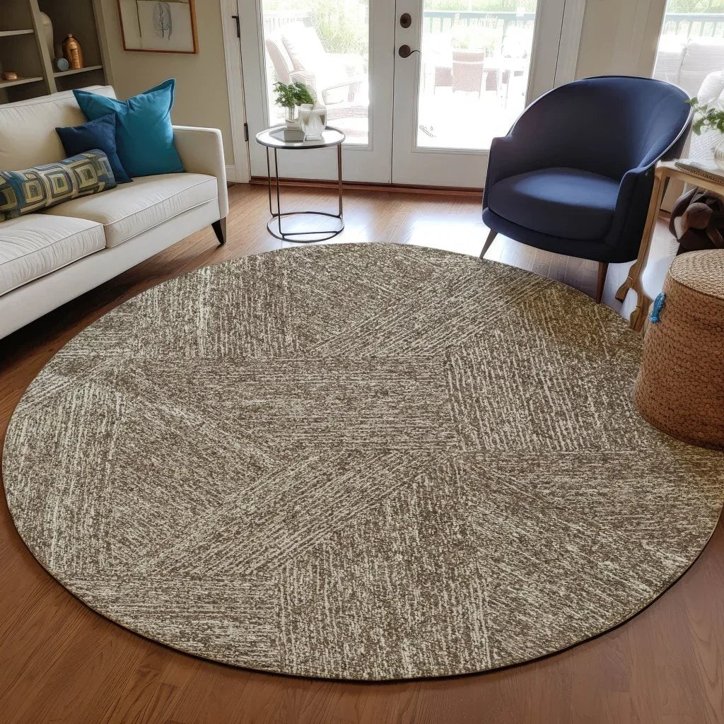 Terra Chocolate Washable Indoor-Outdoor Rug-Outdoor Rugs-LOOMLAN Rugs-LOOMLAN