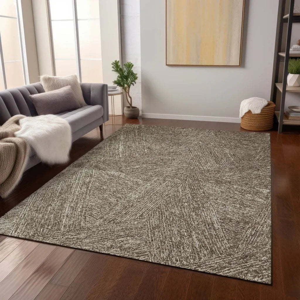 Terra Chocolate Washable Indoor-Outdoor Rug-Outdoor Rugs-LOOMLAN Rugs-LOOMLAN