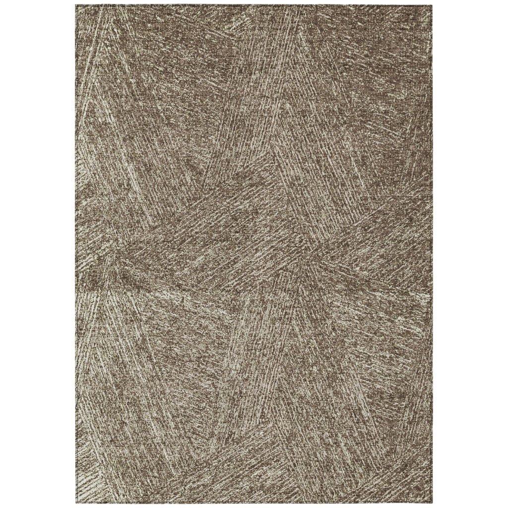 Terra Chocolate Washable Indoor-Outdoor Rug-Outdoor Rugs-LOOMLAN Rugs-2'6" x 3'10"-LOOMLAN