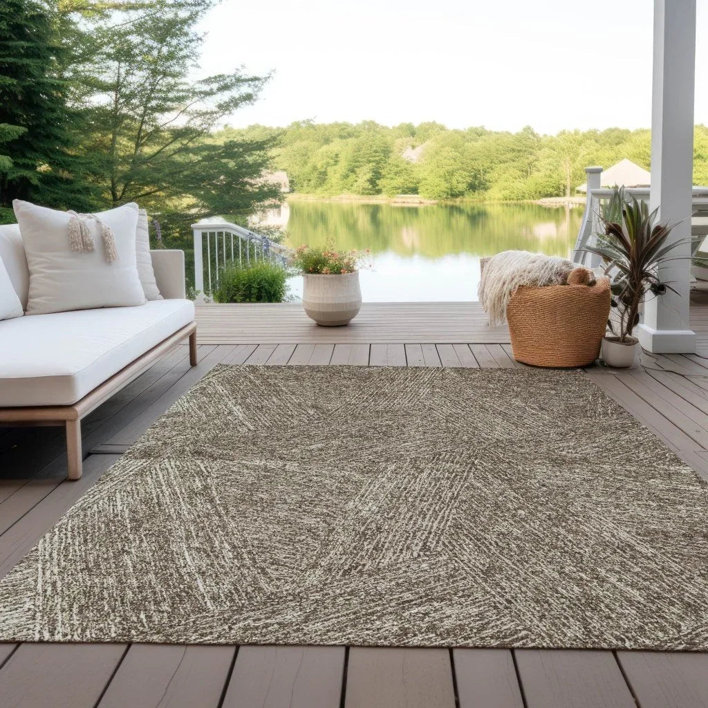 Terra Chocolate Washable Indoor-Outdoor Rug-Outdoor Rugs-LOOMLAN Rugs-LOOMLAN