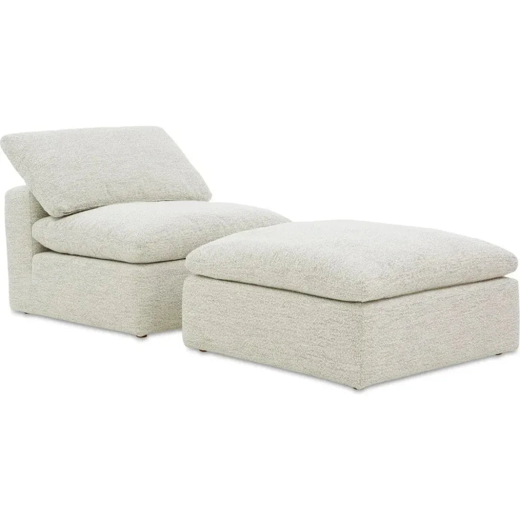 Terra Condo Performance Fabric Grey Slipper Chair-Modular Sofas-Moe's Home-LOOMLAN
